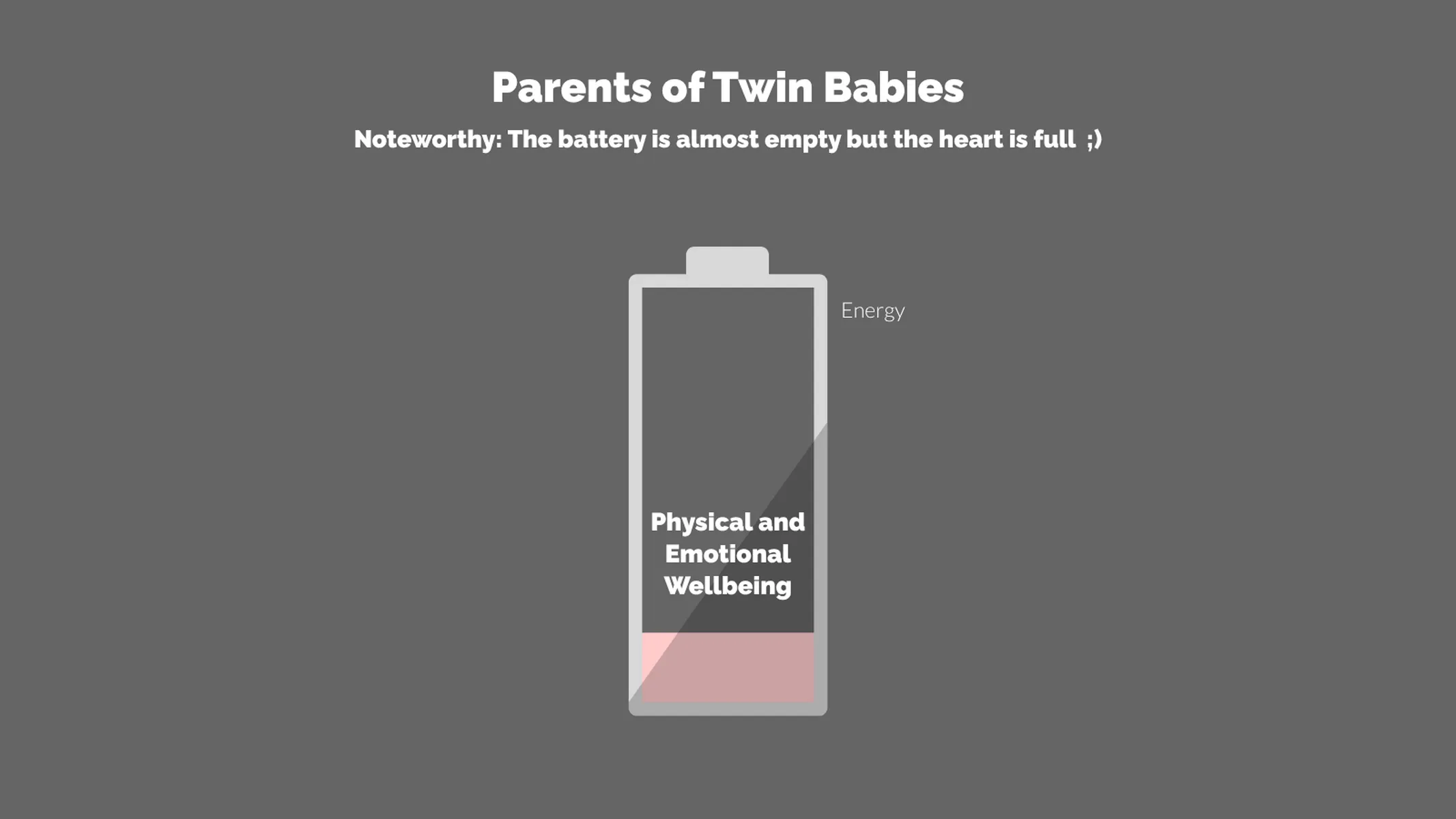 Battery Chart example: Parents of Twin Babies