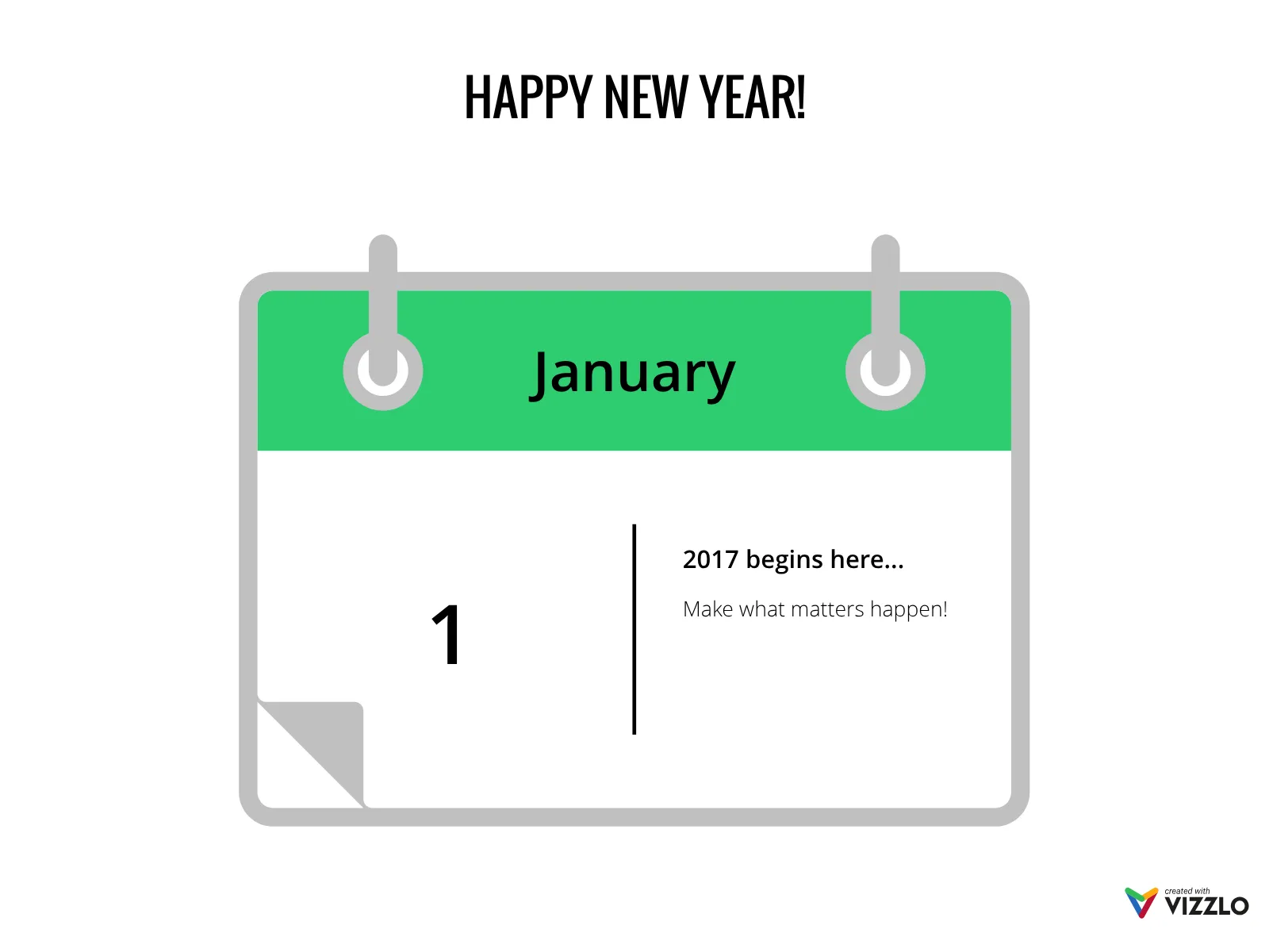 Calendar Chart example: HAPPY NEW YEAR!